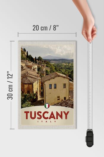 Panneau en bois voyage 20x30cm Toscane Italie maisons aperçu décoration 4
