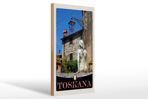 Holzschild Reise 20x30cm Toskana Italien Architektur Auto