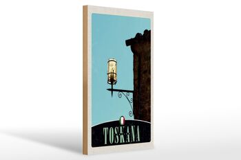 Panneau en bois voyage 20x30cm Toscane Italie architecture 1