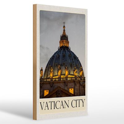 Panneau en bois voyage 20x30cm architecture Vatican église vacances