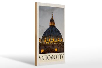 Panneau en bois voyage 20x30cm architecture Vatican église vacances 1