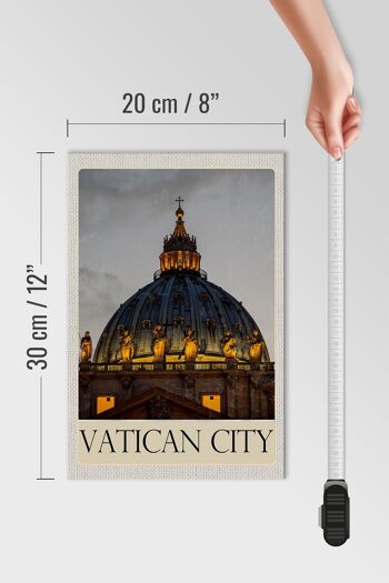 Panneau en bois voyage 20x30cm architecture Vatican église vacances 4