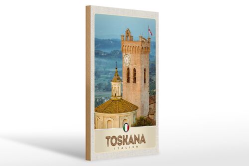 Holzschild Reise 20x30cm Toskana Italien Architektur Kirche