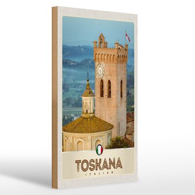 Holzschild Reise 20x30cm Toskana Italien Architektur Kirche