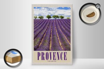 Panneau en bois voyage 20x30cm Provence France violet naturel 2
