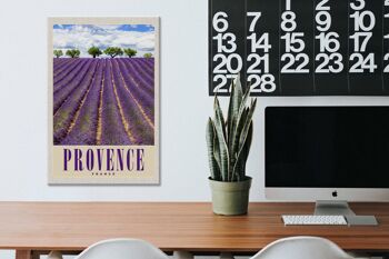 Panneau en bois voyage 20x30cm Provence France violet naturel 3