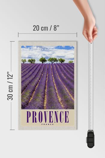Panneau en bois voyage 20x30cm Provence France violet naturel 4