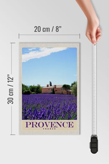 Panneau en bois voyage 20x30cm Provence France maison nature violet 4