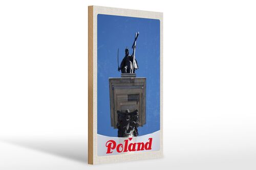 Holzschild Reise 20x30cm Polen Europa Architektur Skulptur