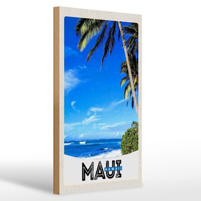 Holzschild Reise 20x30cm Maui Hawaii Insel USA Strand Urlaub