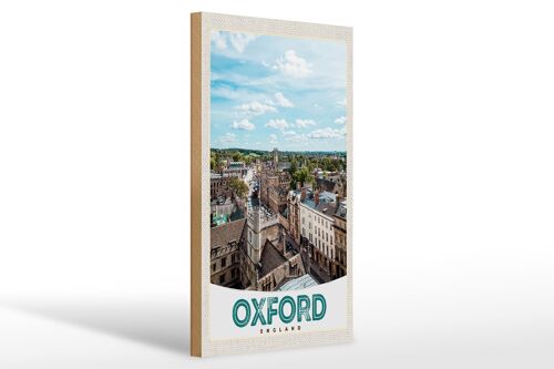 Holzschild Reise 20x30cm Oxford England Europa Innenstadt