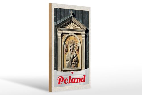 Holzschild Reise 20x30cm Polen Europa Architektur Urlaub