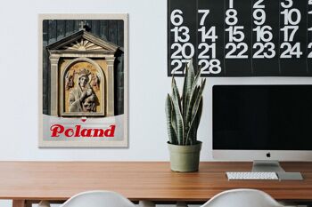 Panneau en bois voyage 20x30cm Pologne Europe architecture vacances 3