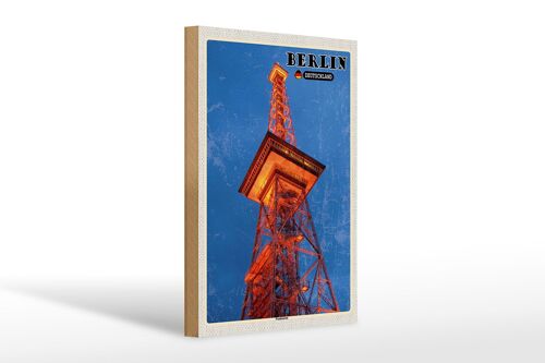 Holzschild Städte Berlin Funkturm Deutschland 20x30cm