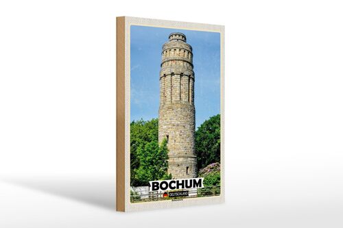 Holzschild Städte Bochum Bismarckturm Architektur 20x30cm