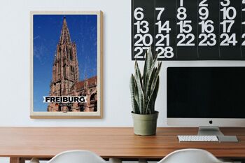 Panneau en bois villes Fribourg Allemagne Münster Trip 20x30cm 3