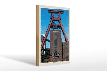 Panneau en bois villes Essen Allemagne Zeche Zollverein 20x30cm 1
