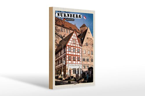 Holzschild Städte Nürnberg Deutschland Altstadt 20x30cm