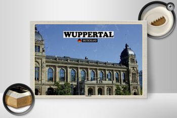 Panneau en bois villes Wuppertal Allemagne mairie 30x20cm 2