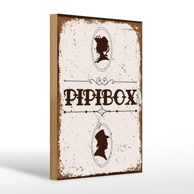 Cartel de madera que dice Pipibox 20x30cm