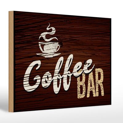 Holzschild Spruch 30x20cm Coffee Bar