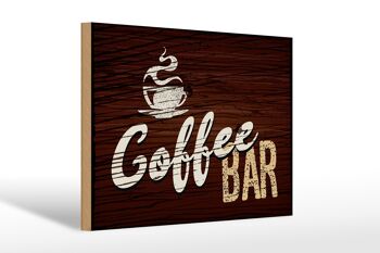 Panneau en bois indiquant 30x20cm Coffee Bar 1