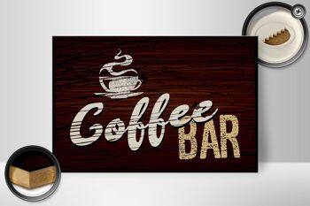 Panneau en bois indiquant 30x20cm Coffee Bar 2