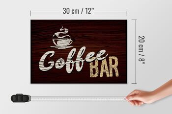 Panneau en bois indiquant 30x20cm Coffee Bar 4