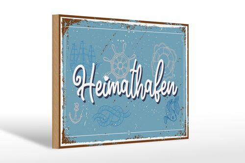 Holzschild Spruch 30x20cm Heimathafen