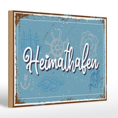 Holzschild Spruch 30x20cm Heimathafen