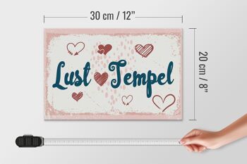 Panneau en bois disant 30x20cm Lust Temple rose heureux 4