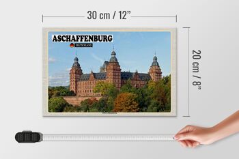 Panneau en bois villes Château d'Aschaffenburg Johannesburg 30x20cm 4