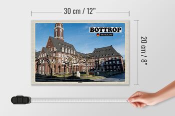 Panneau en bois villes Mairie de Bottrop architecture 30x20cm 4