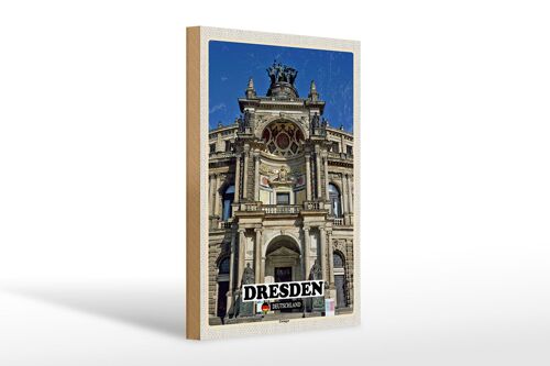 Holzschild Städte Dresden Zwinger Architektur 20x30cm