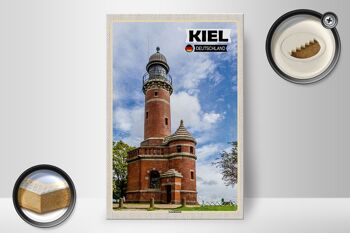 Panneau en bois villes phare de Kiel architecture 20x30cm 2