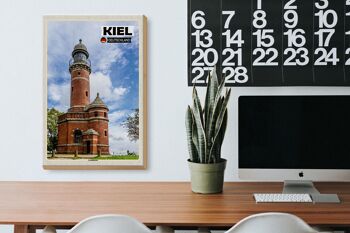 Panneau en bois villes phare de Kiel architecture 20x30cm 3