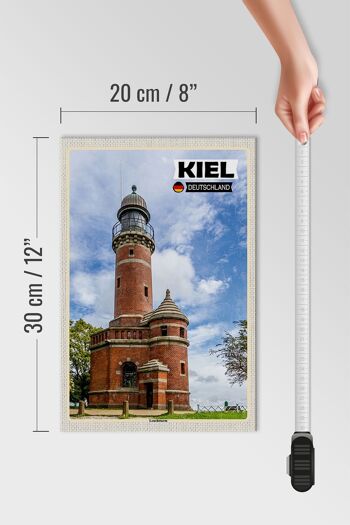 Panneau en bois villes phare de Kiel architecture 20x30cm 4