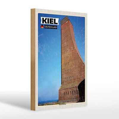 Wooden sign cities Kiel Naval Memorial Middle Ages 20x30cm