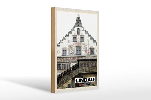 Holzschild Städte Lindau Rathaus Architektur 20x30cm