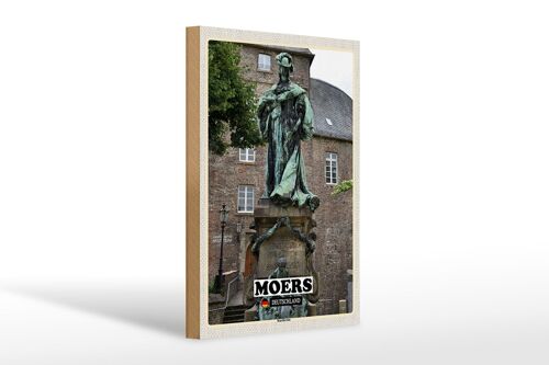 Holzschild Städte Moers Kurfürstin Skulptur 20x30cm