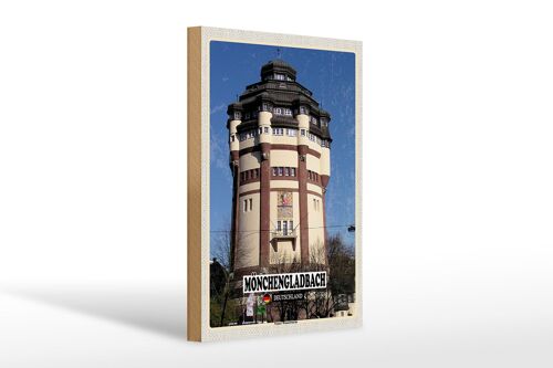 Holzschild Städte Mönchengladbach Neuer Wasserturm 20x30cm
