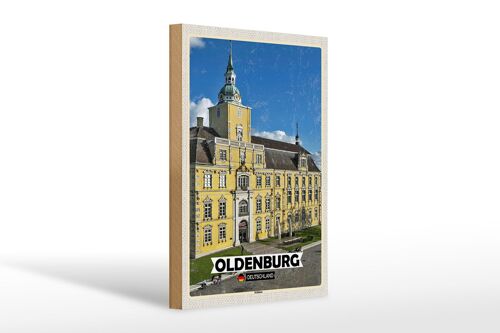 Holzschild Städte Oldenburg Schloss Architektur 20x30cm