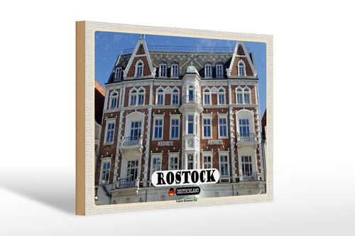 Holzschild Städte Rostock Galerie Rostocker Hof 30x20cm