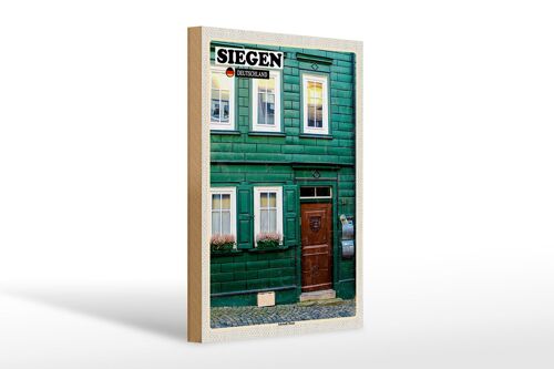 Holzschild Städte Siegen Altstadt Haus Architektur 20x30cm