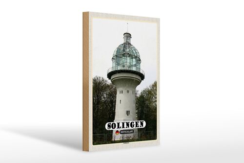 Holzschild Städte Solingen Lichtturm Architektur 20x30cm