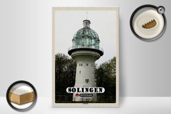Panneau en bois Villes Solingen Light Tower Architecture 20x30cm 2