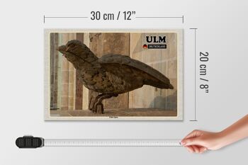 Panneau en bois villes Ulm Ulmer Sparrow sculpture 30x20cm 4