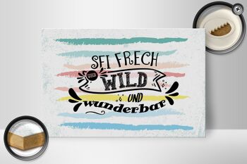 Panneau en bois disant Be Cheeky Wild merveilleux cadeau 30x20cm 2