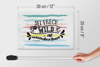 Panneau en bois disant Be Cheeky Wild merveilleux cadeau 30x20cm 4