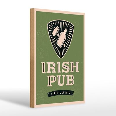 Cartello in legno con scritta "Irlanda Irish Pub" regalo 20x30 cm